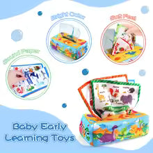 Baby Tissue Box Colorful Soft Sensory Toy