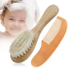 Wool Baby Wooden Brush Comb