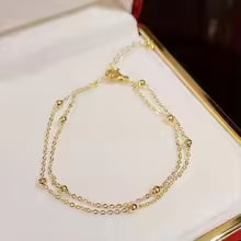 ANENJERY Small Ball Bracelet for Women